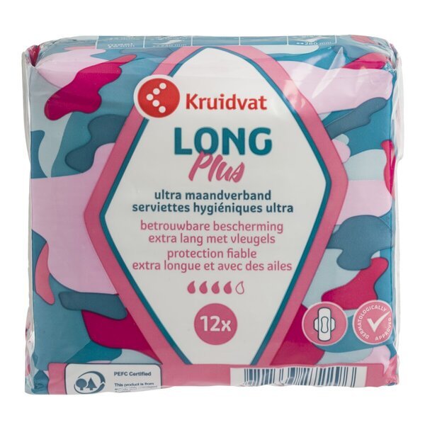 Higienski vložki Kruidvat Long Plus Ultra<br>12 kosov