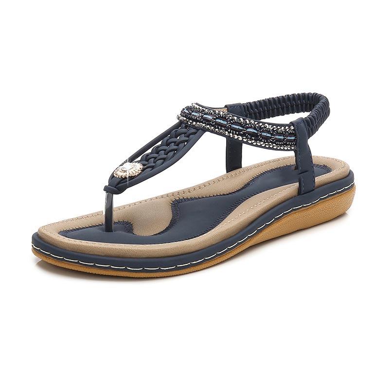 Sandálias de praia, chinelos de dedo femininos, pantufas de verão, calçados femininos estilosos, sandálias de rua, chinelos rasteiros para meninas.