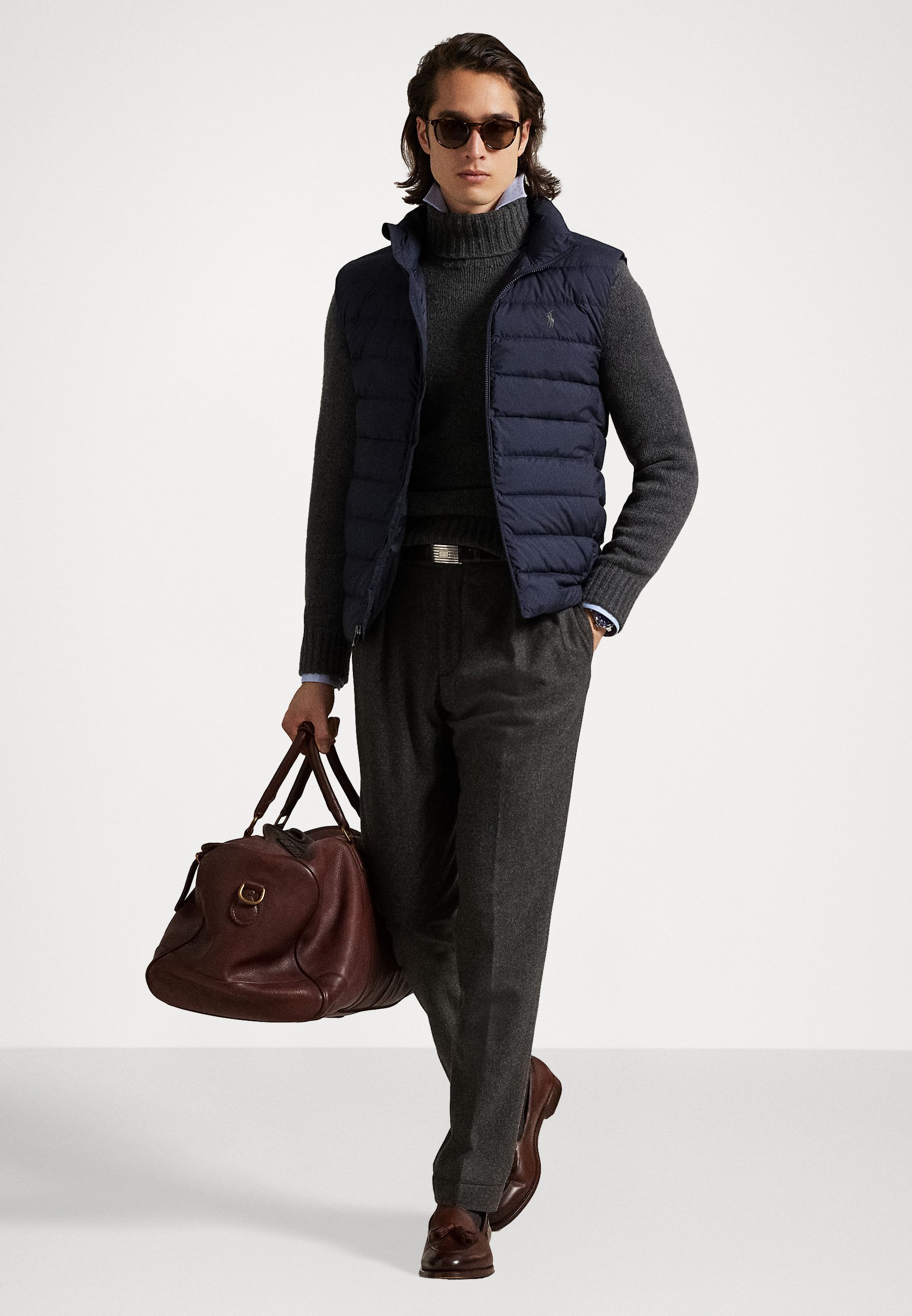 Gilet opaco ripiegabile Polo Ralph Lauren THE COLDEN - collezione blu navy