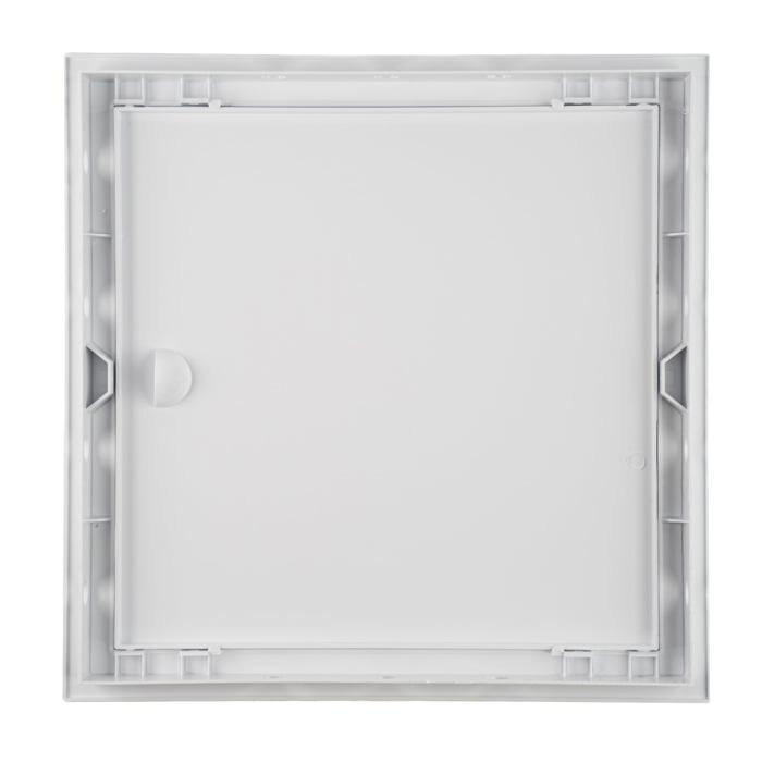 Escotilla de inspección de 20x20 cm - Plástico, para inspección, montaje horizontal y vertical - Blanco, con marco, ADGO