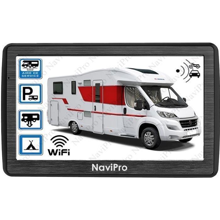 GPS Camping Car 7 Pouces NaviPro Active, Ventouse Aimanté, Europe + Maroc, Russie, Turquie, Aires De Camping - Mise A Jour Gratuite