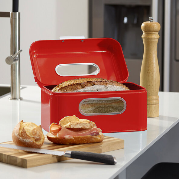 Retro-Brotkasten klein, rot