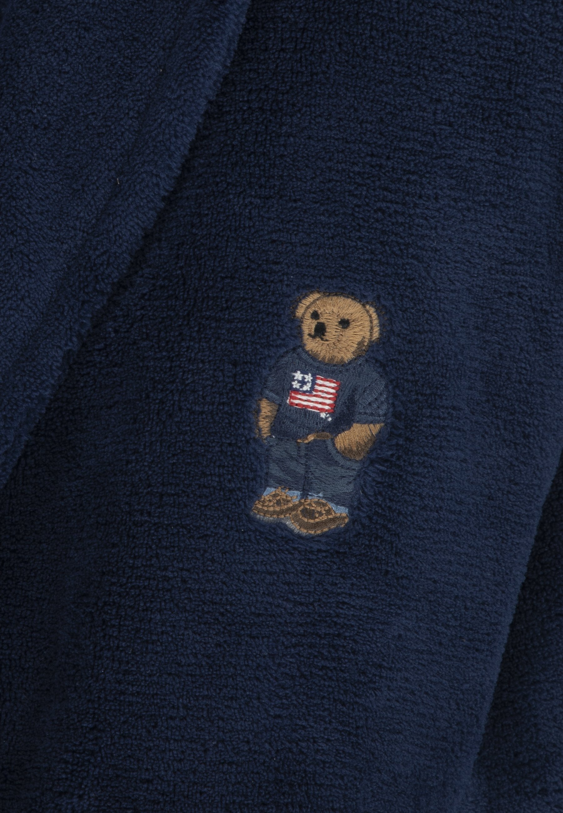 Accappatoio Polo Ralph Lauren con patch orso - Newport Navy