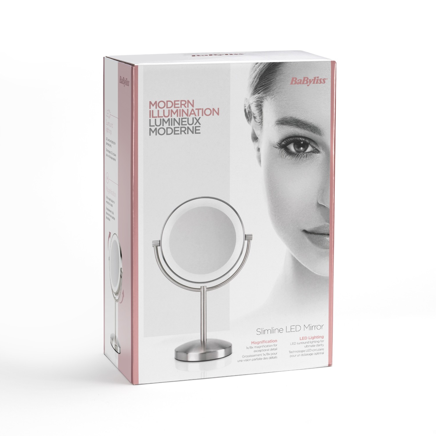 BaByliss 9437E - Miroir Slimline Led à deux faces