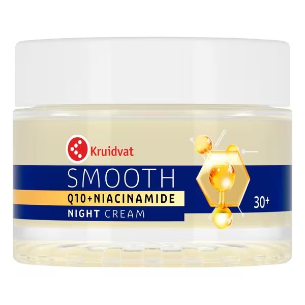 „Kruidvat Smooth Q10 + Niacinamido“ naktinis kremas<br>50 ml