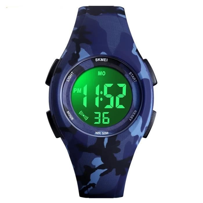 Orologio sportivo digitale a LED per bambini e bambine - Impermeabile fino a 50 metri - Regalo per bambini