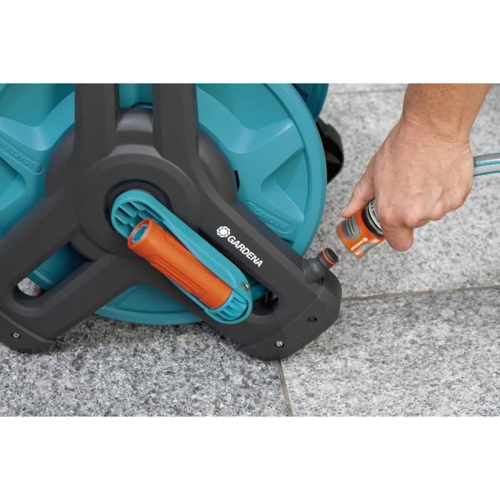 Carrete de manguera portátil GARDENA Classic 50 - Diseño compacto - Antigoteo - 5 años de garantía