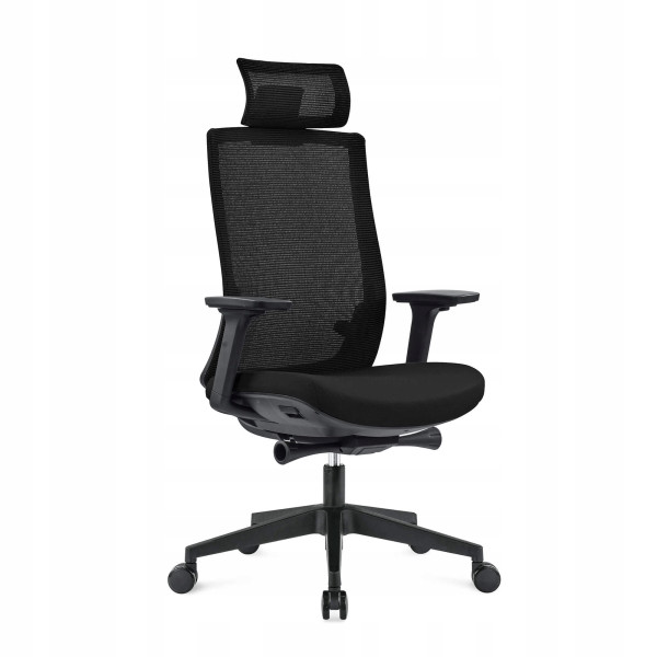 Fotel biurowy ergonomiczny Fifth czarny/czarny