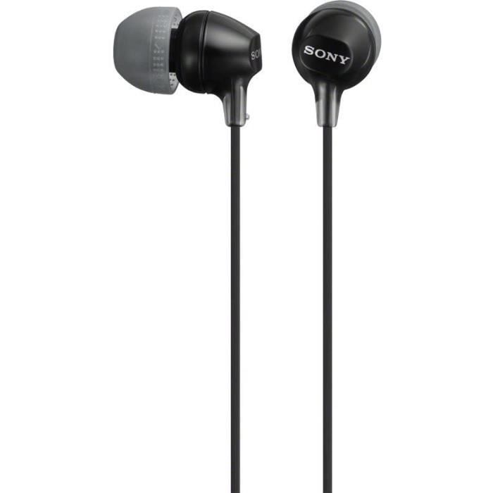 Auriculares intrauditivos Sony MDR-EX15APB con micrófono - Negro