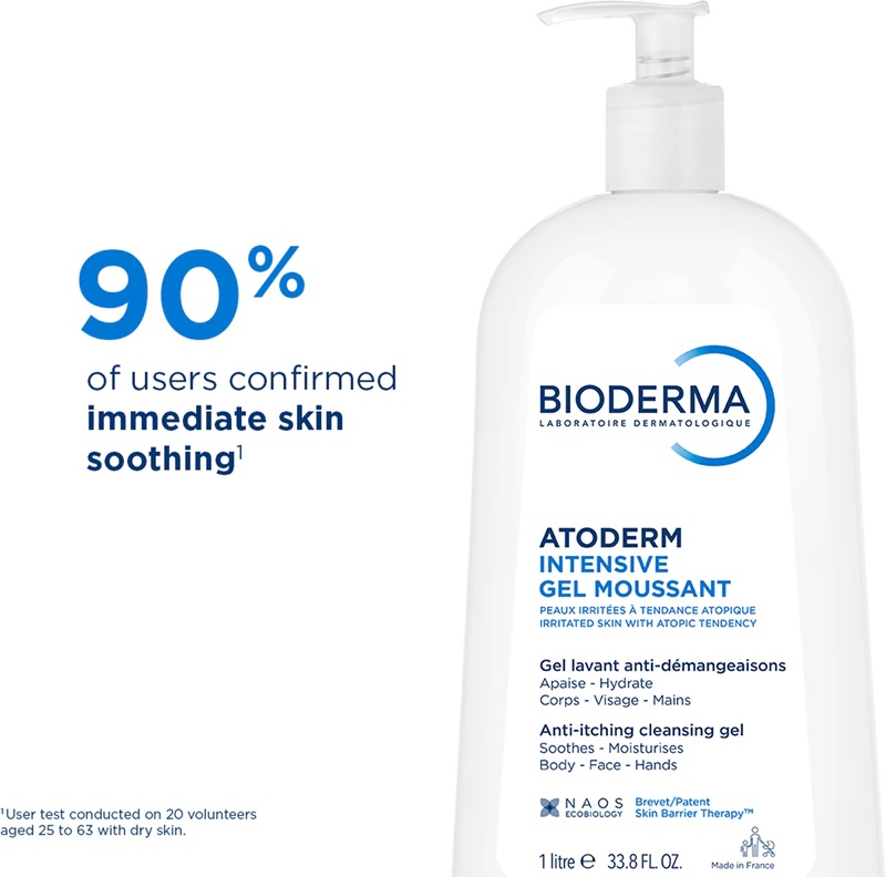 Bioderma Atoderm Intensive Gel Moussant, penasti hranilni gel za suho in atopično kožo.