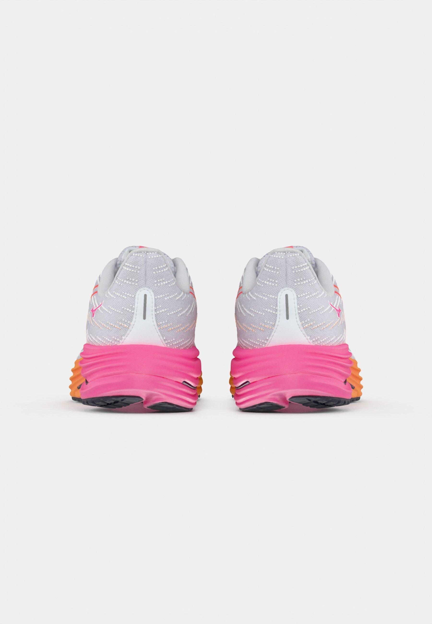 Mizuno WAVE RIDER 29 HANABI UNISEX - Scarpe da corsa su strada - bianco/arancione/rosa tetra