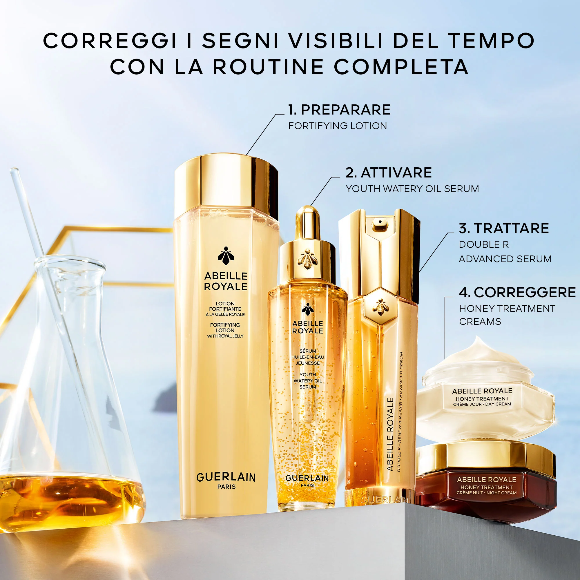 Abeille Royale Youth Watery Oil Serum - Siero viso antirughe, Olio viso antirughe