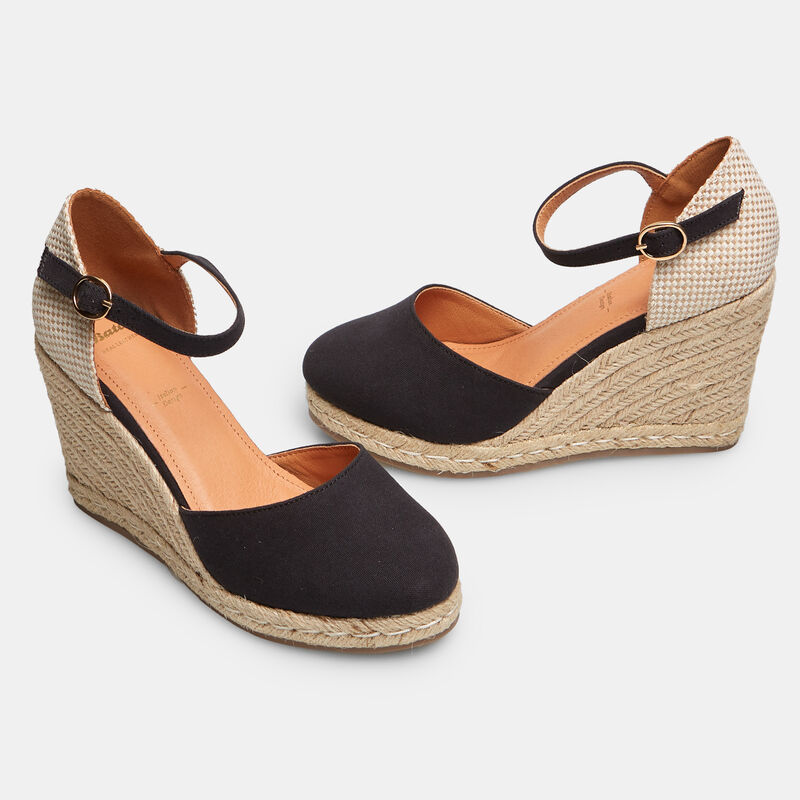 BATA Espadryle damskie na koturnach 8 cm