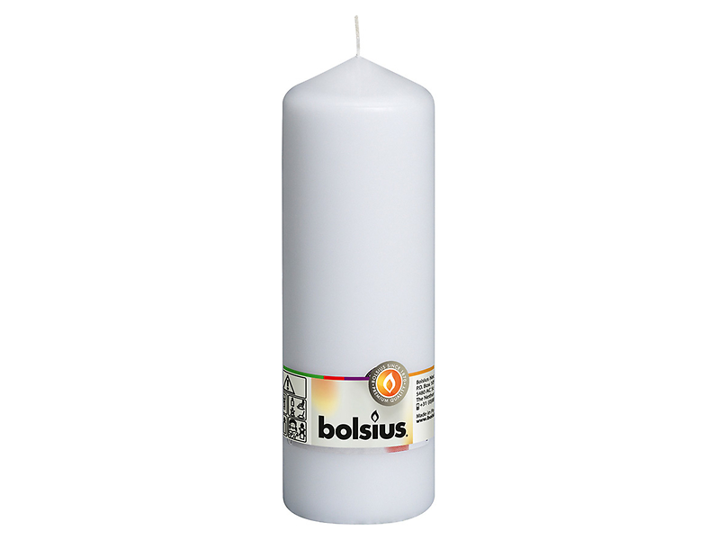Świeca pieńkowa 20 cm biała