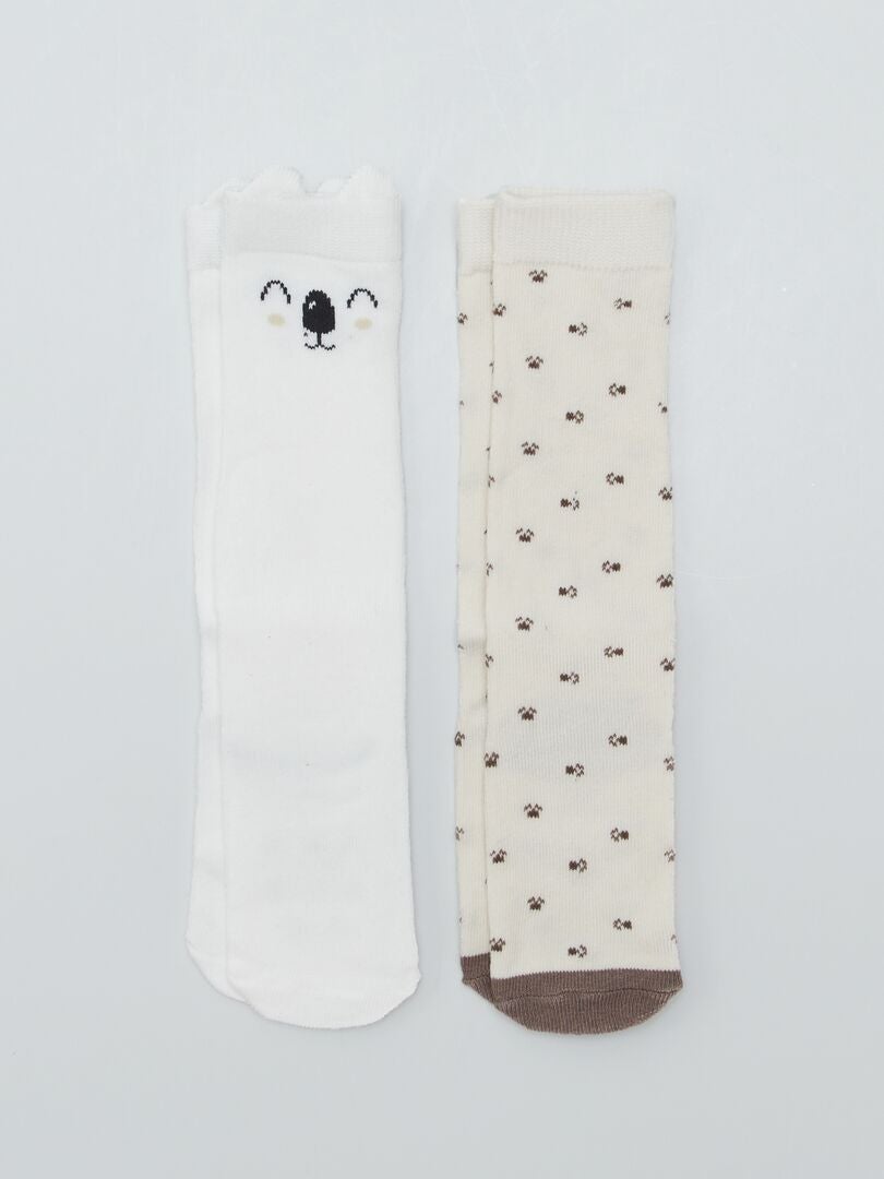 Conjunto de 2 pares de meias antiderrapantes - CINZA