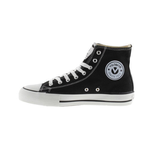 Victoria Tribu Canvas-Ankle-Boots mit weißen Schnürsenkeln