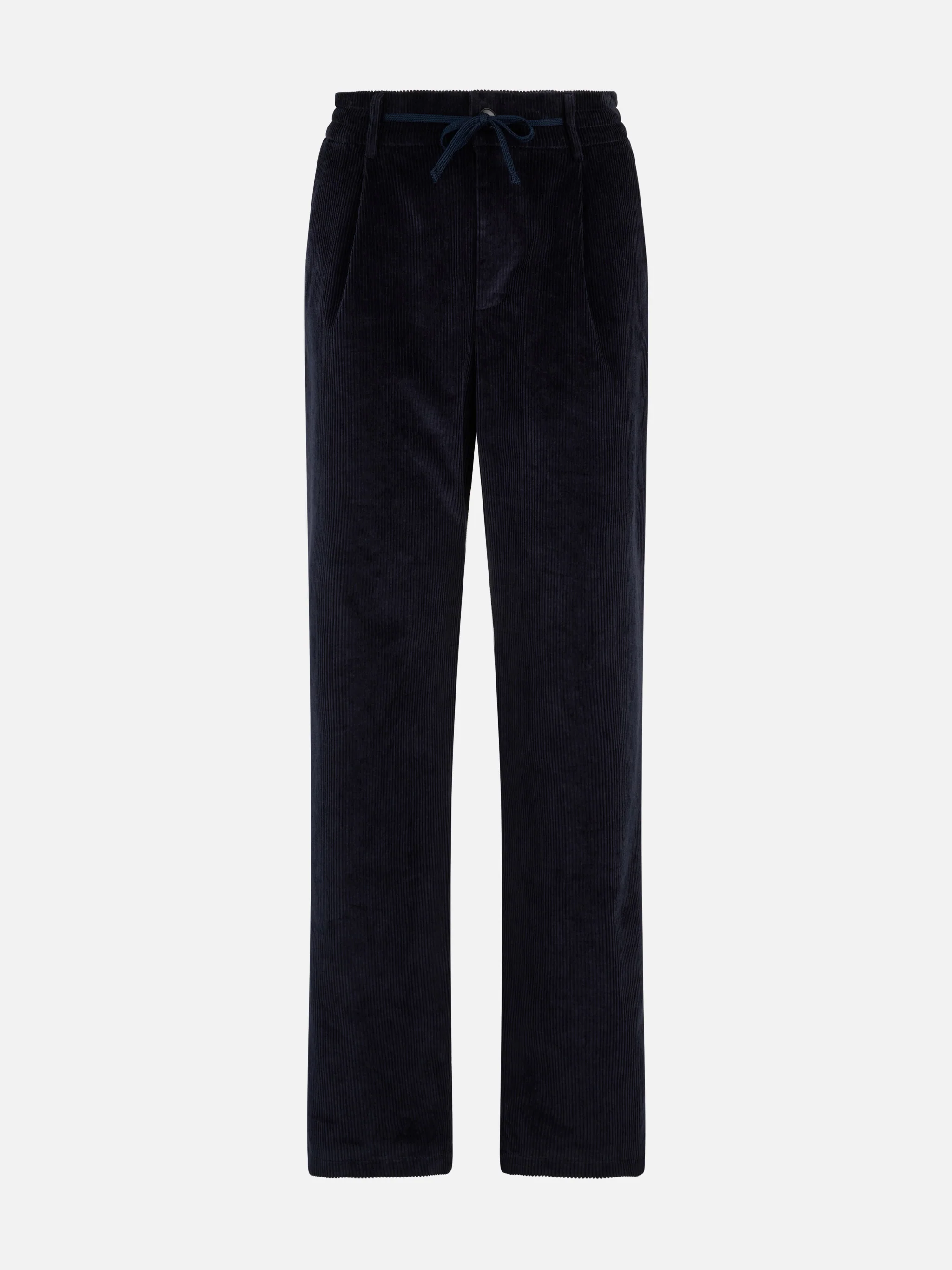 Fuji herenbroek van geribbeld fluweel in marineblauw