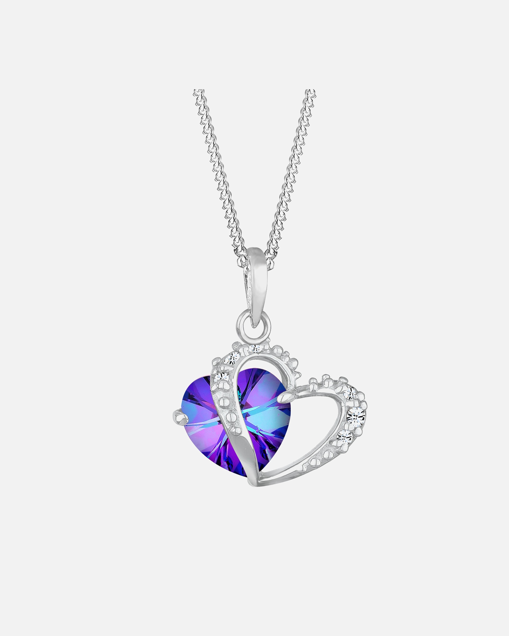 Elli Femmes avec pendentif cœur et cristaux en argent sterling 925 45 cm de long