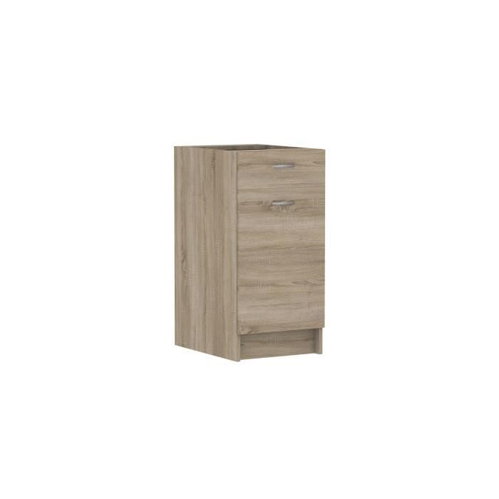 Cucina completa Mila a 7 pezzi in finitura rovere Sonoma con piano di lavoro incluso - Lunghezza 180-240 cm