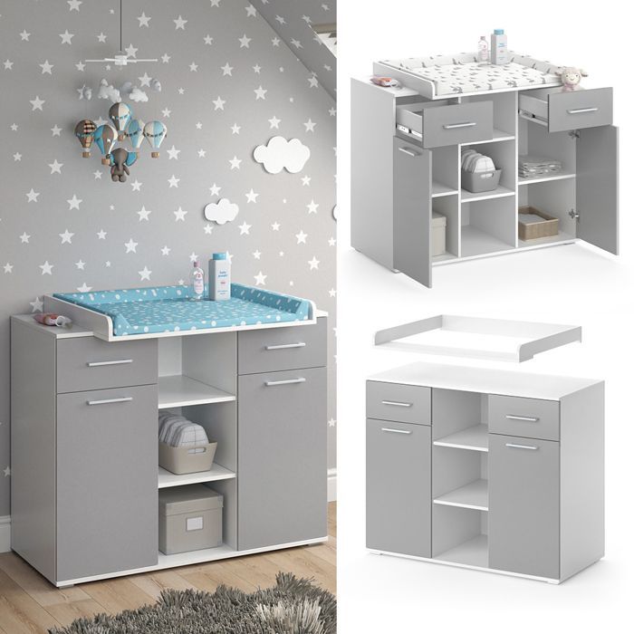 Cambiador Leonie 113x109cm Gris Vicco 36684