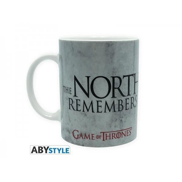 Taza de Juego de Tronos - ABYstyle - El Norte recuerda - 320 ml - Porcelana - Blanca y roja