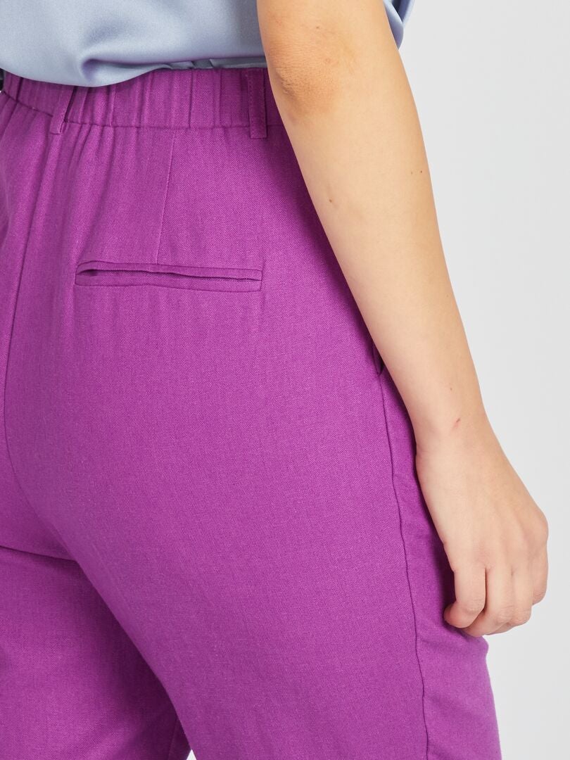 Pantalones de lino - MORADO