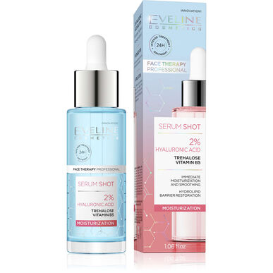 Eveline Serum Shot 2% kyselina hyaluronová intenzivně hydratační pleťové sérum pro suchou pleť 30 ml
