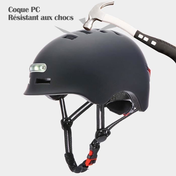 Casco MAGICFOX para bicicleta/monopatín - Recargable por USB - Ligero - Impermeable - Ventilado