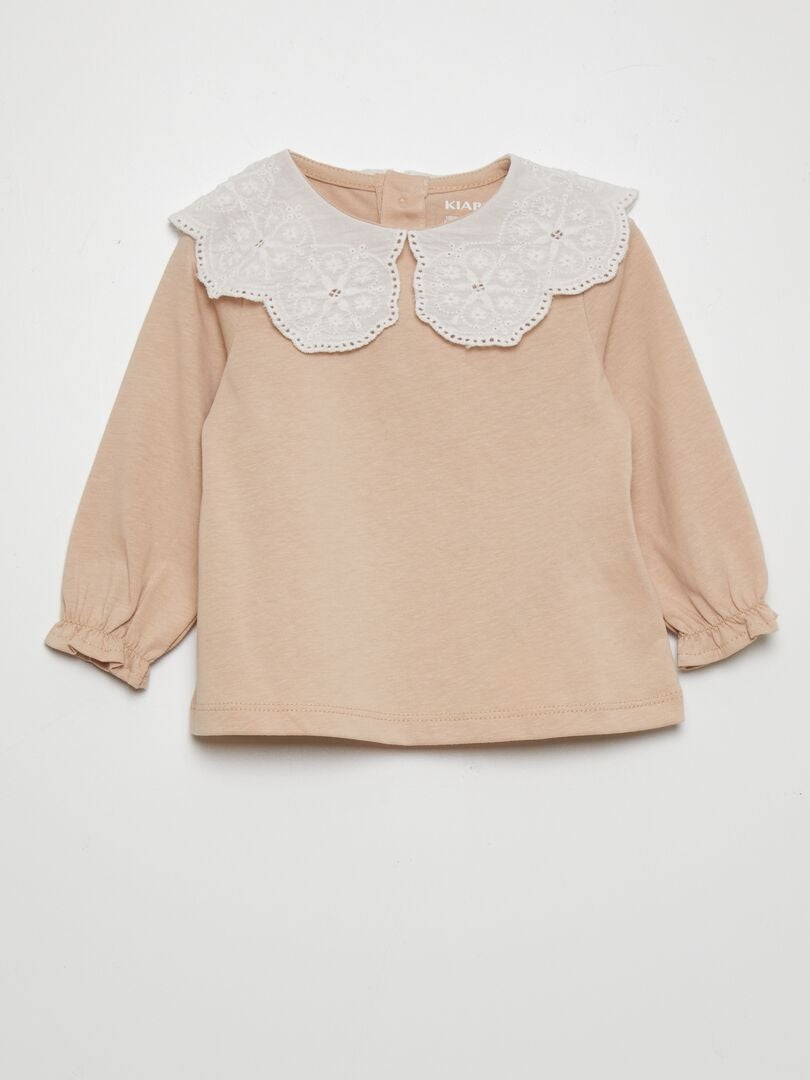 Complete set van t-shirt en legging - 2-delig - BEIGE