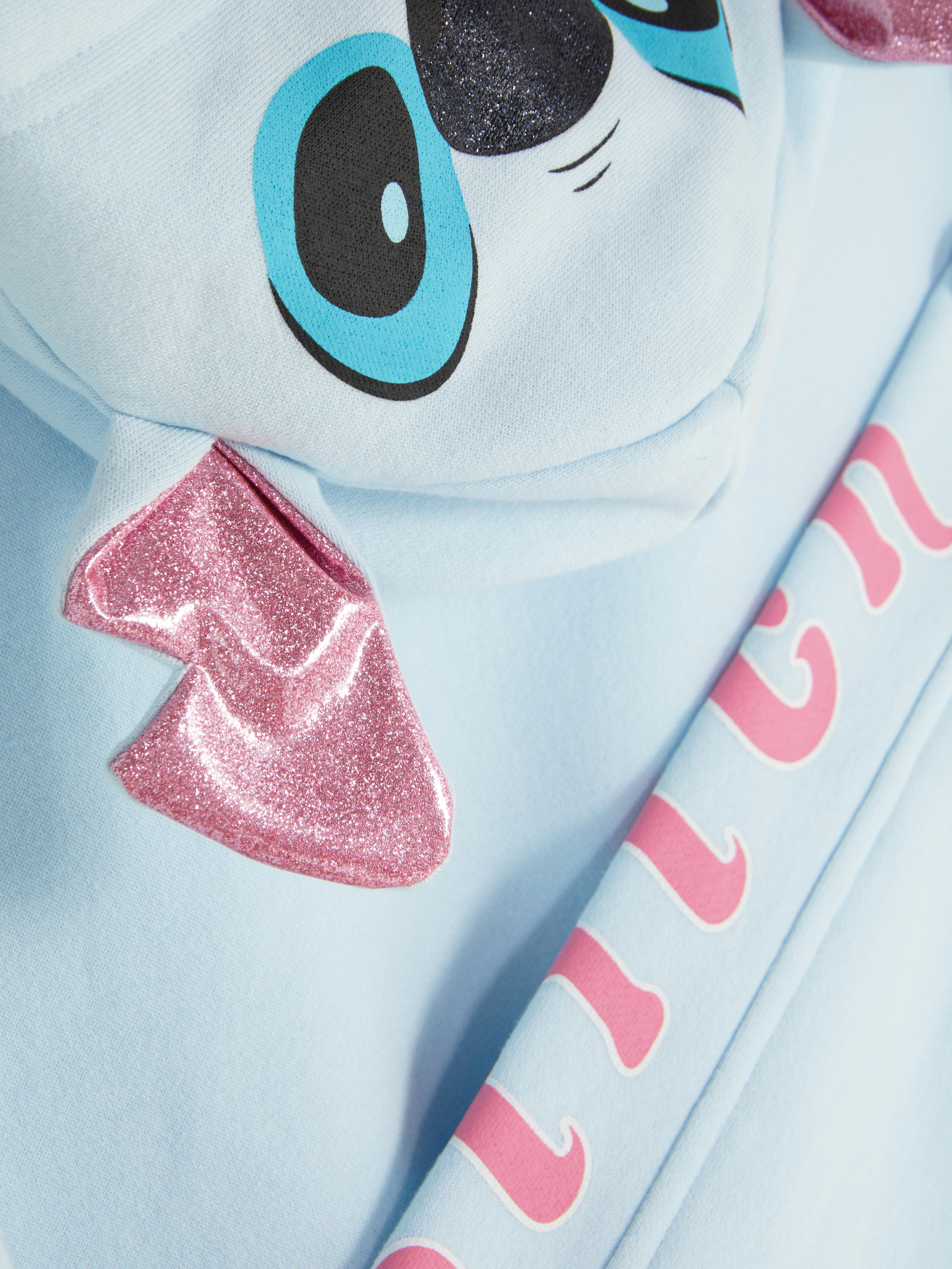 Disney Stitch Hoodie mit Print Ein Disney Stitch Hoodie mit Paspelierung und elastischen Bündchen