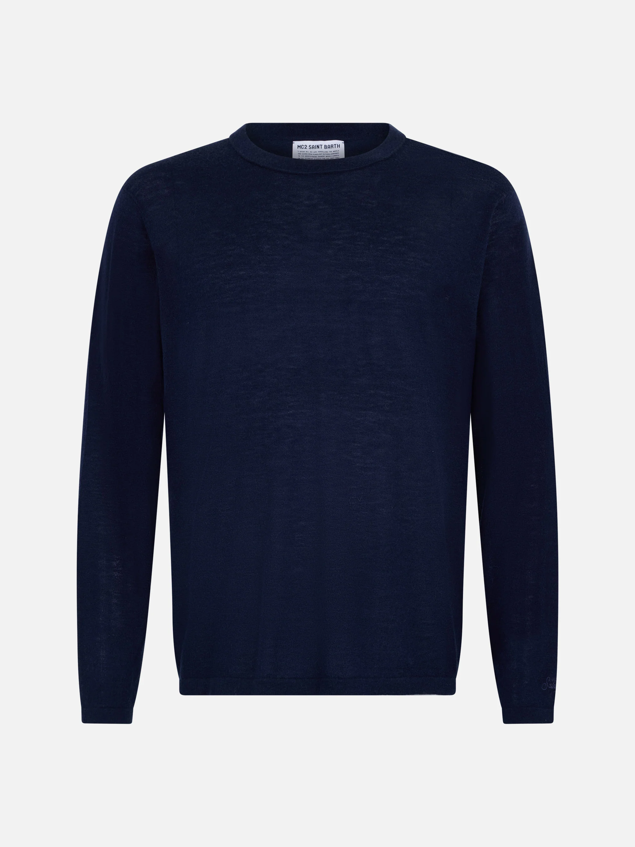 Scott marineblauwe kasjmierblend heren T-shirt