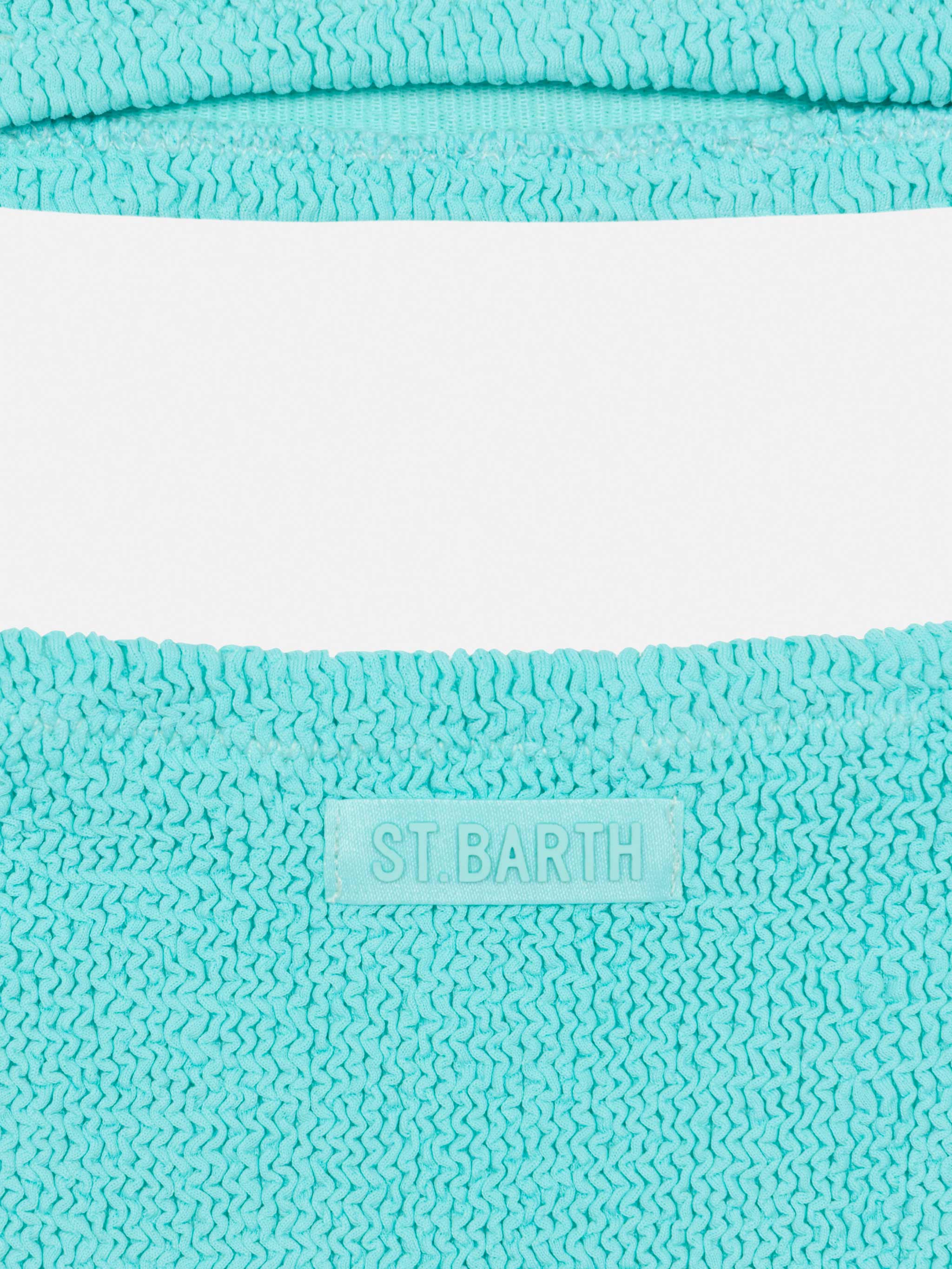Baker driehoekige bikini in aquagroen met kreukeleffect.