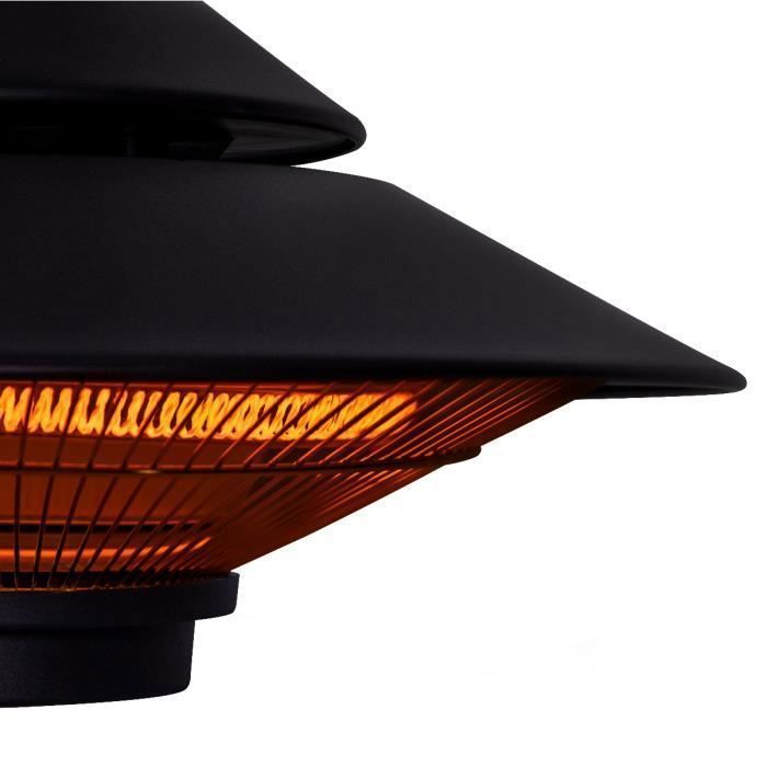 VONROC Hangende Terrasverwarmer - 1500W - Koolstofelement - Inclusief Afstandsbediening