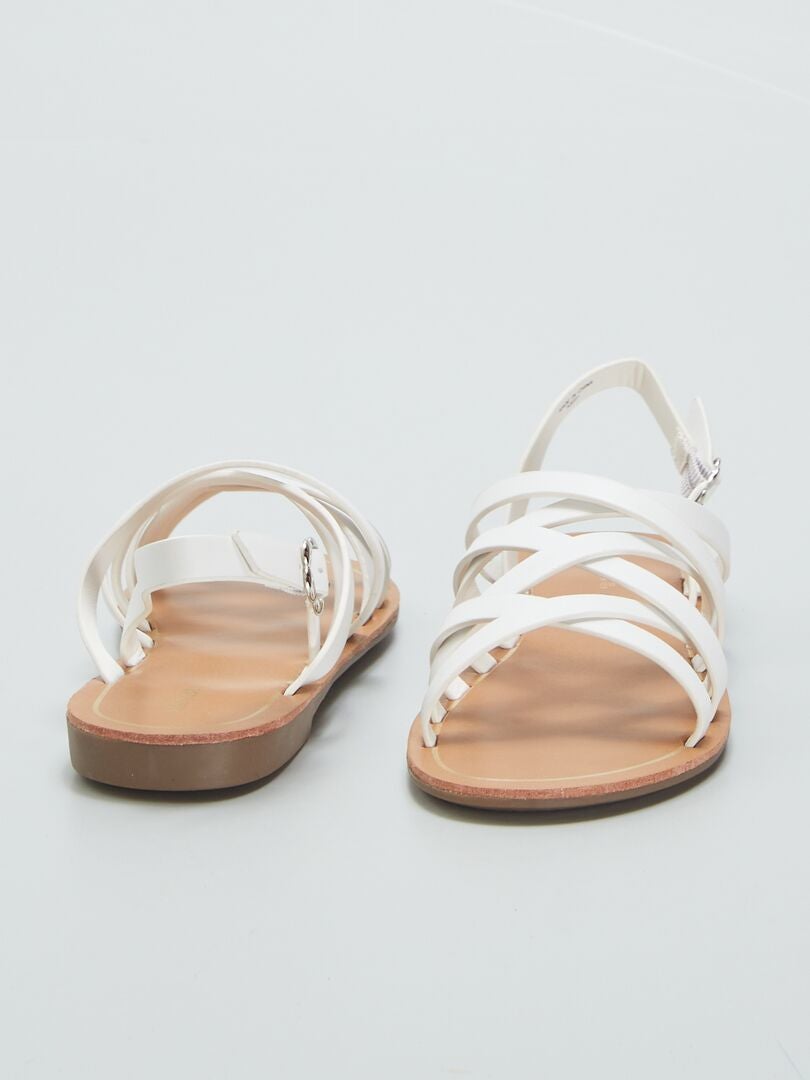 Sandalen met bandjes - WIT