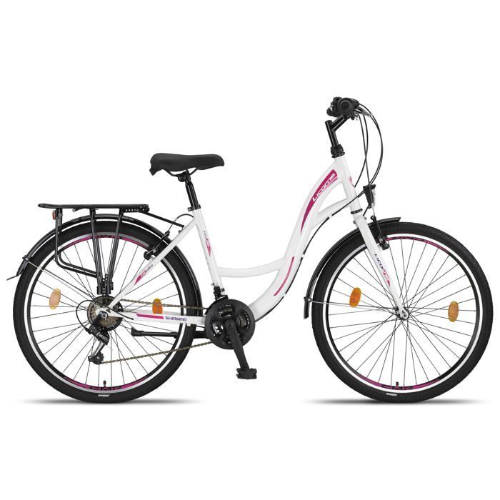 Unicorn Bike Stella Premium City Bike 24, 26 and 28 inch – Dutch bike, Boy [White, 26]
