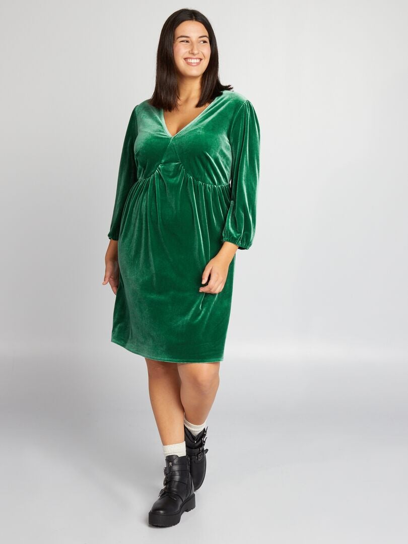 Vestido de terciopelo - VERDE