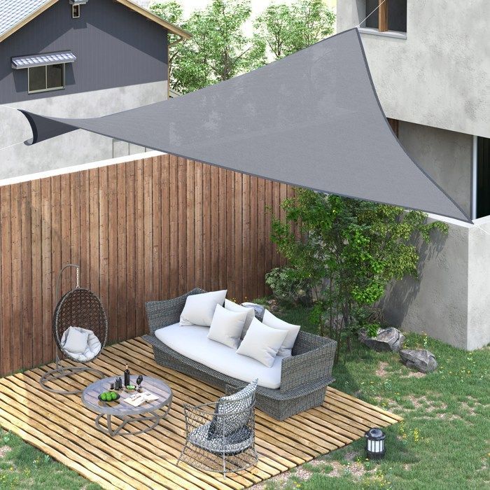 Outsunny - shade sail - HDPE - 600x400cm - Grey