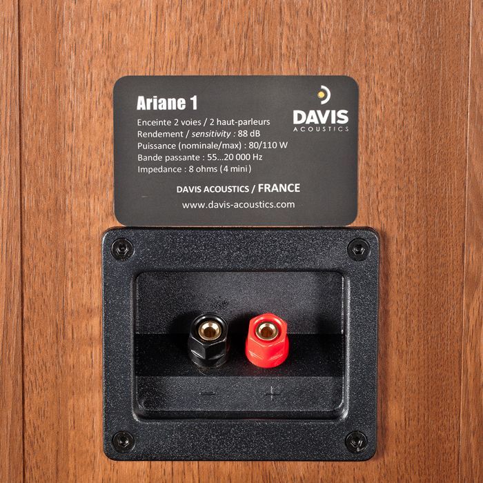Davis Acoustics Ariane 1 American Walnut (Dark Walnut) - Pair of 2-Way/2-Speaker Bookshelf Speakers