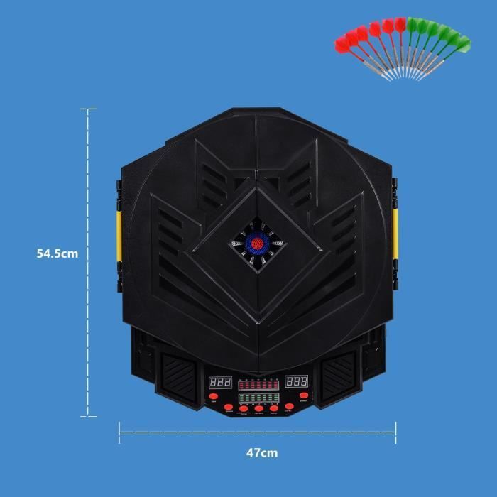 GIANTEX Electronic Dartboard with LED Display, 27 Games and 216 Variations for 1-8 Players, 12 Darts Included
