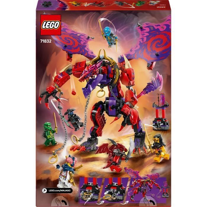 LEGO NINJAGO 71832 Thunderfang: The Chaos Dragon - Building Set for Ages 8+