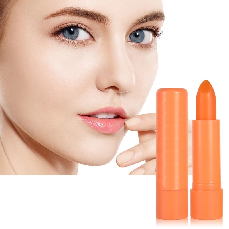 1 rossetto naturale che cambia colore con la temperatura, balsamo labbra alla pesca, idratante a lunga durata, dolce e grazioso, cosmetico per labbra color pesca TSLM1