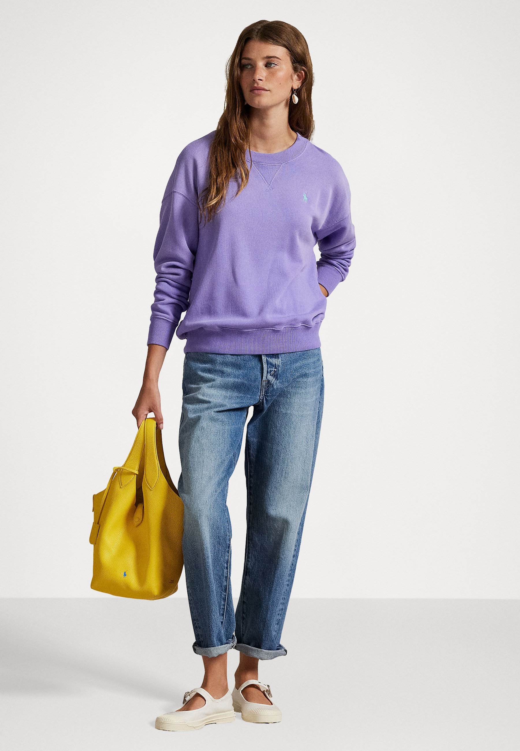 Sweat-shirt Polo Ralph Lauren POLAIRE LÉGÈRE À COL ROND - lilas pur