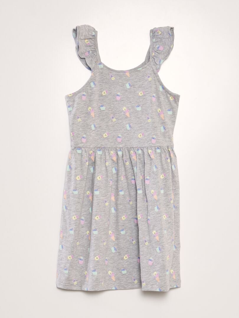 Vestido leve estampado - CINZA