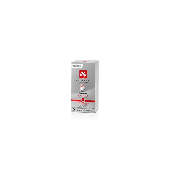 Illy Boite de 10 Capsules café Torrefaction Classique Lungo 8910 Argent et Rouge - 8003753158617