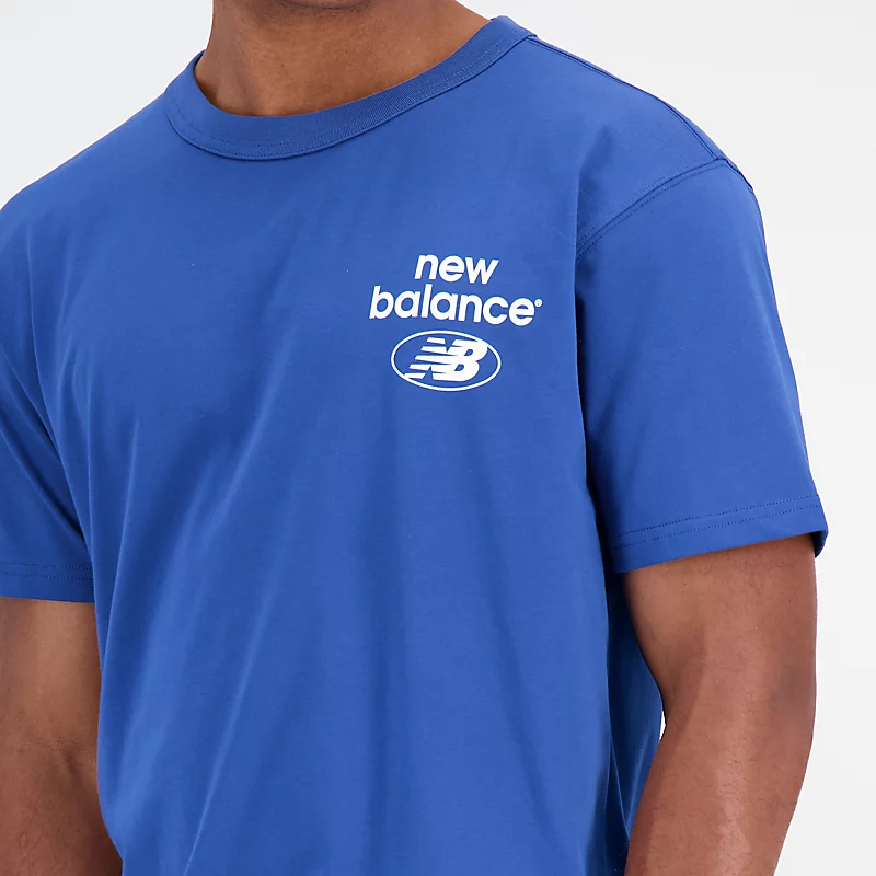 Męska koszulka av krótkim rękawem Essentials Reimagined Cotton Jersey – ATLANTIC BLUE