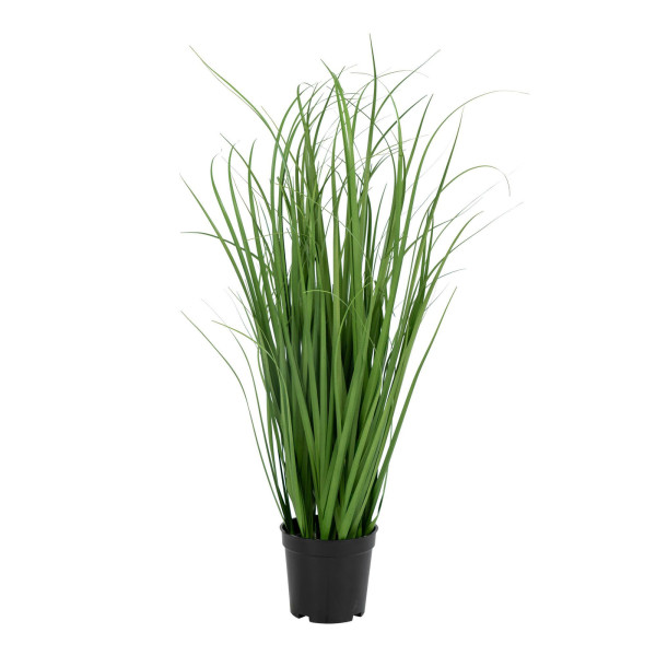Sztuczna trawa w czarnej donicy 68 cm realistyczne źdźbła