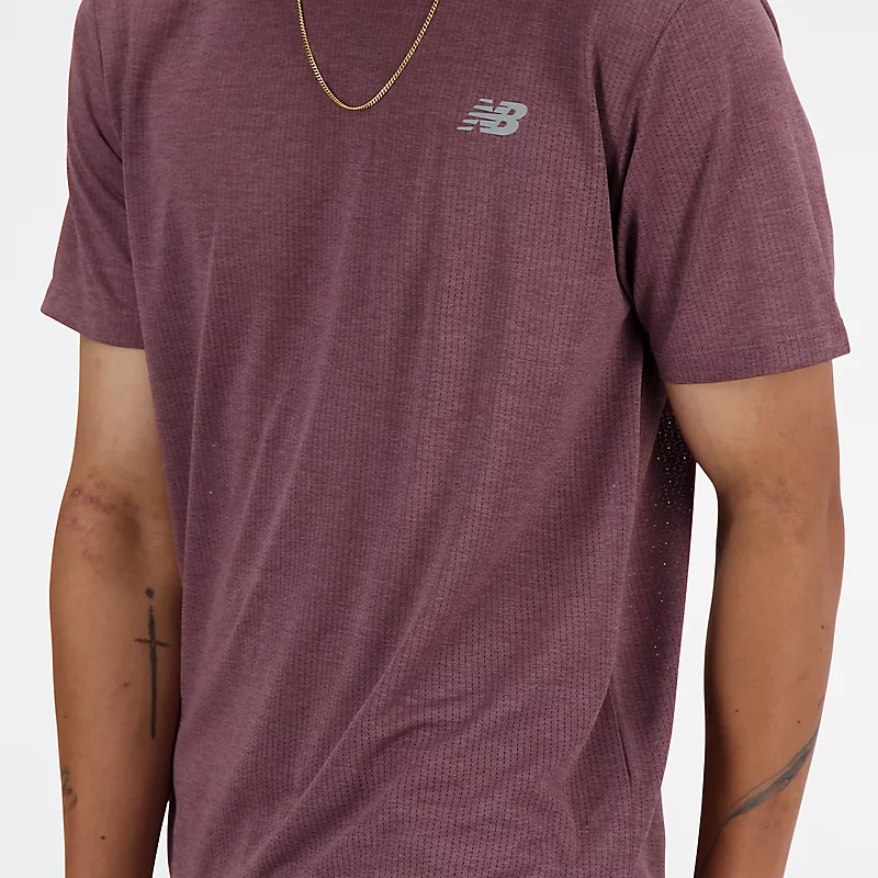 Men's sports T-shirt - LICORICE HEATHER