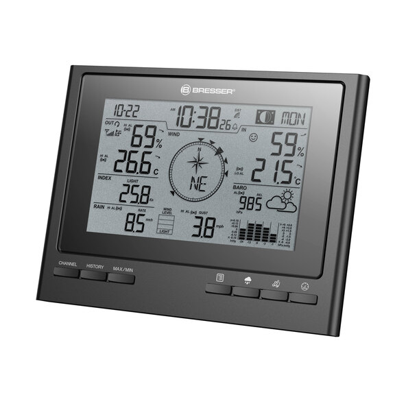 Stație meteo wireless ClimateScout 7 în 1, neagră