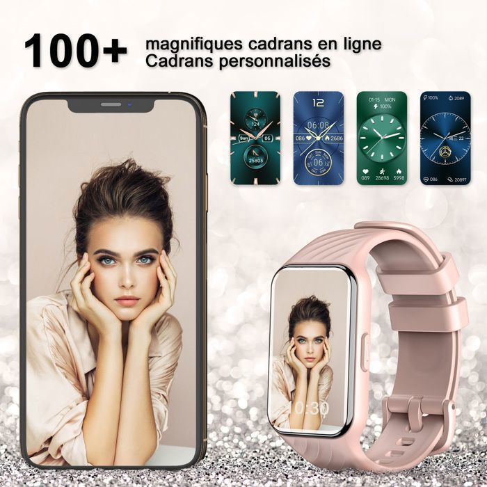 Reloj inteligente Blackview para mujer, pantalla de 1,47 pulgadas, modelo Garmin, con SpO2, resistente al agua, monitor de sueño, contador de calorías y 24 modos deportivos para Android, iOS y Samsung.