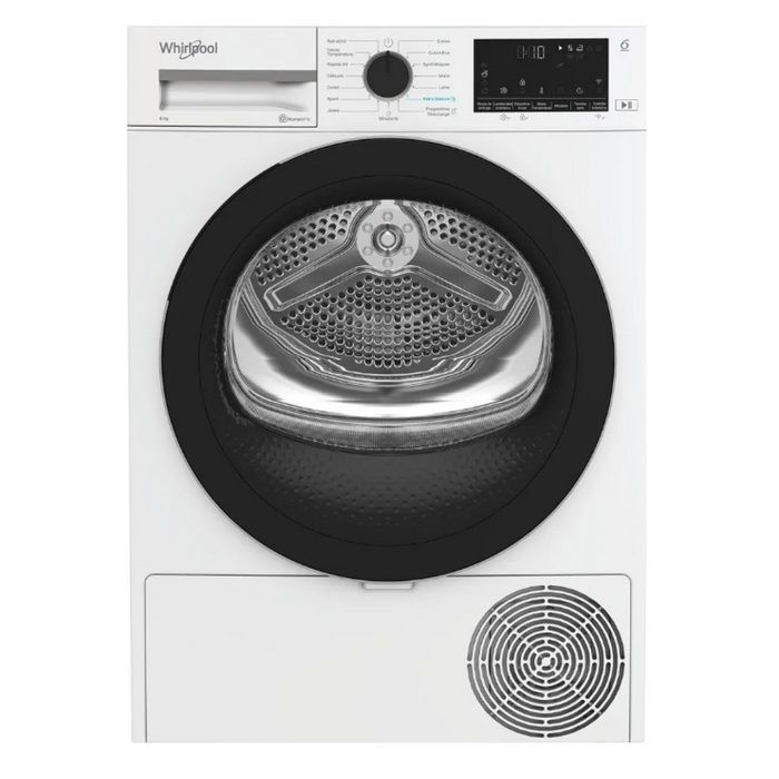 Secadora de ropa Whirlpool de 60 cm y 8 kg con bomba de calor, color blanco - CWD84MWBSFR